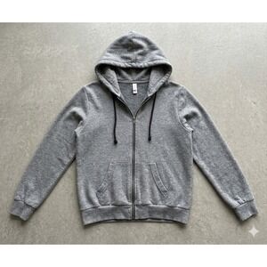 H&M Divided Basic Mens Gray Zip Up Hoodie Sweatshirt Size M Heathered Fleece